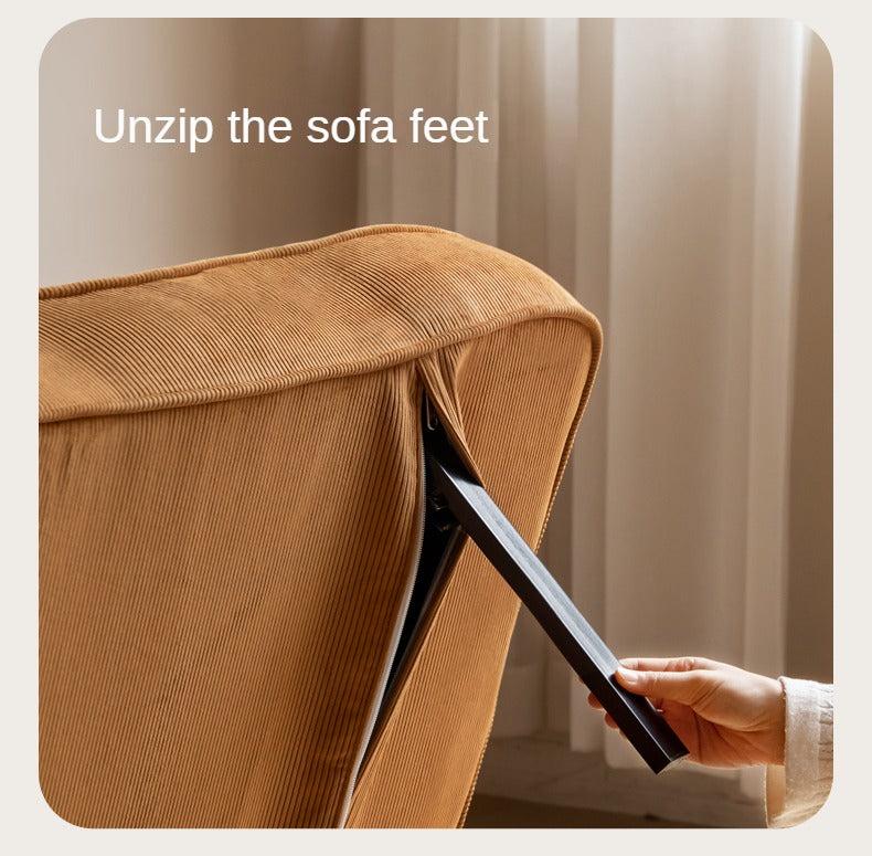 Fabric Sofa Antique Style Telescopic Dual-purpose Sofa.