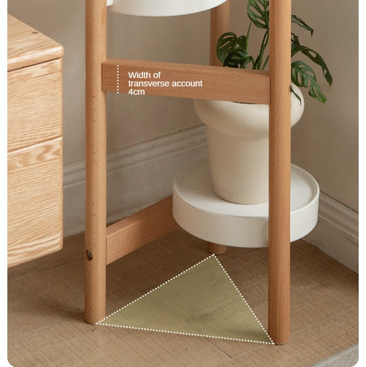 Beech Solid Wood Floor Simplified Multi layered Flower Rack