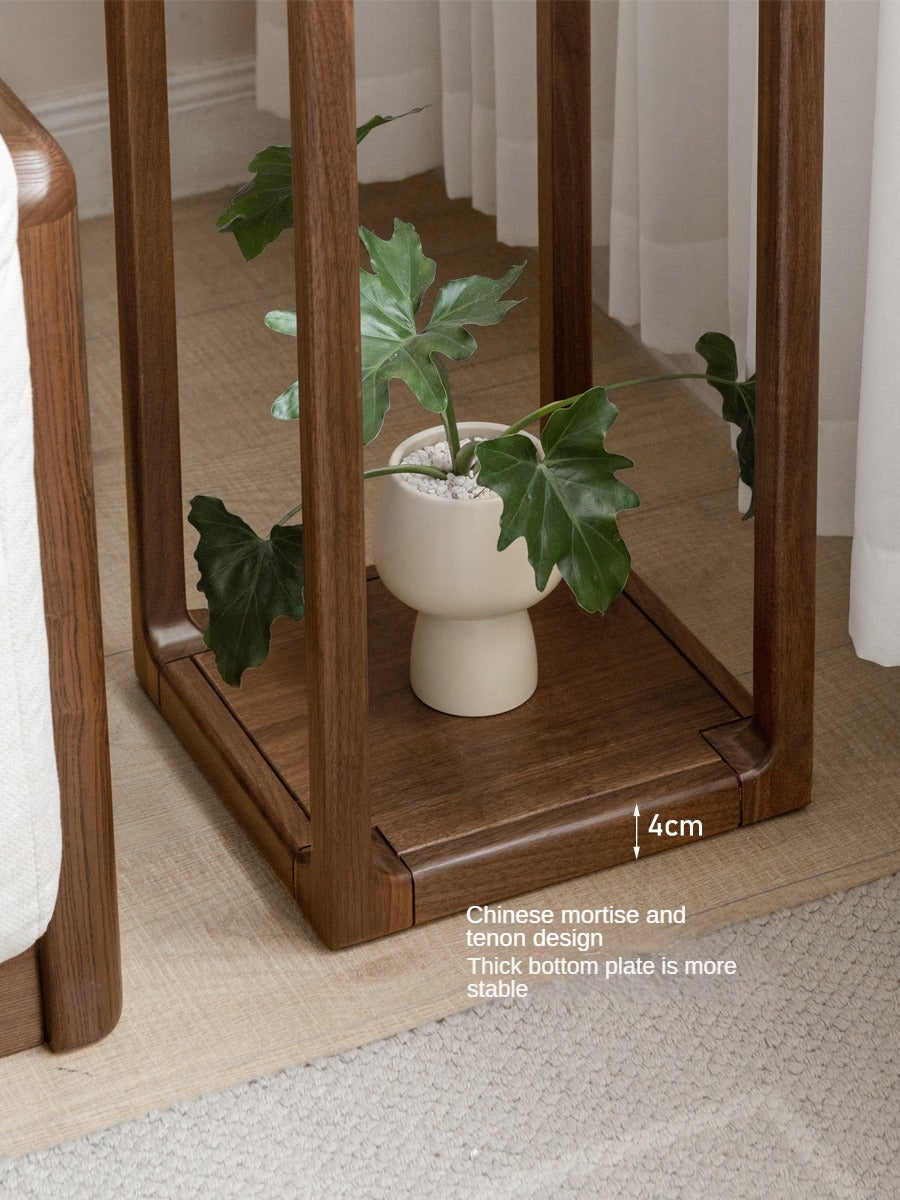 Black Walnut, Sandalwood Solid Double Layer Storage Flower Frame