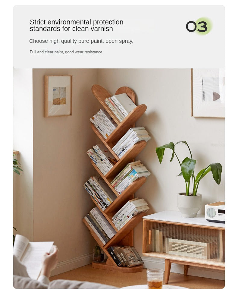 Oak Solid Wood Creative Bookcase