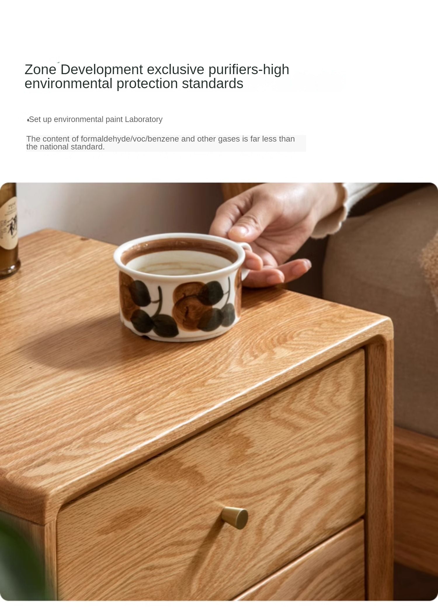 Beech, Oak, Ash solid wood Nightstand