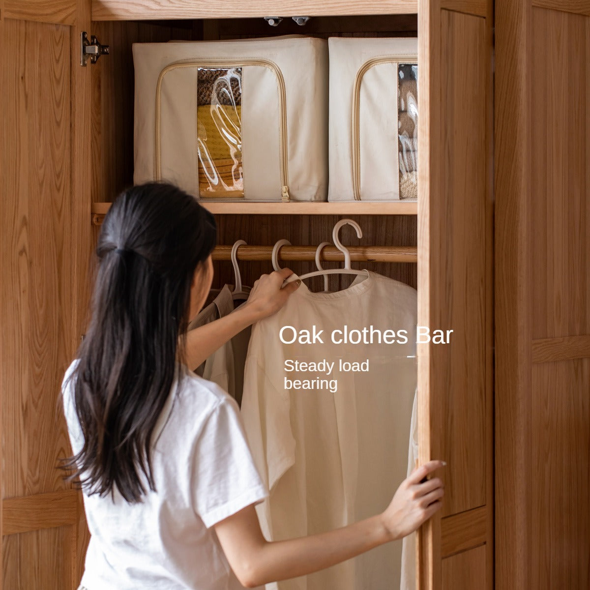Oak solid wood Wardrobe