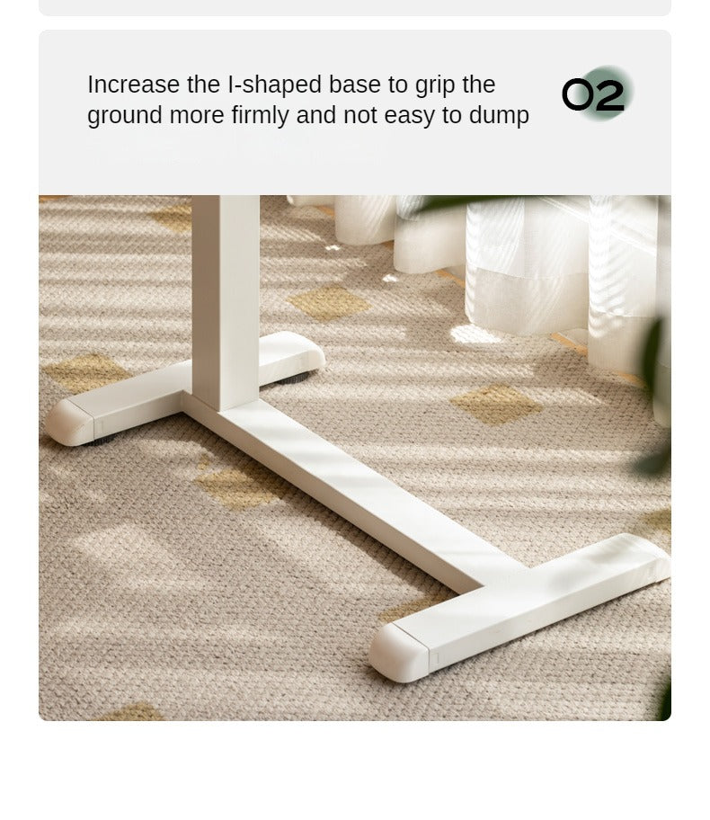 Oak, Solid Rubberwood Lifting Movable Folding Desk