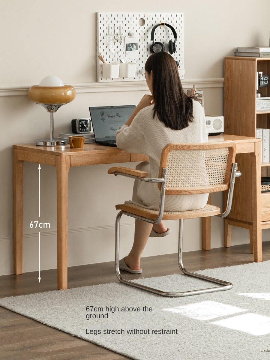 Oak Solid Wood Office Nordic Desk