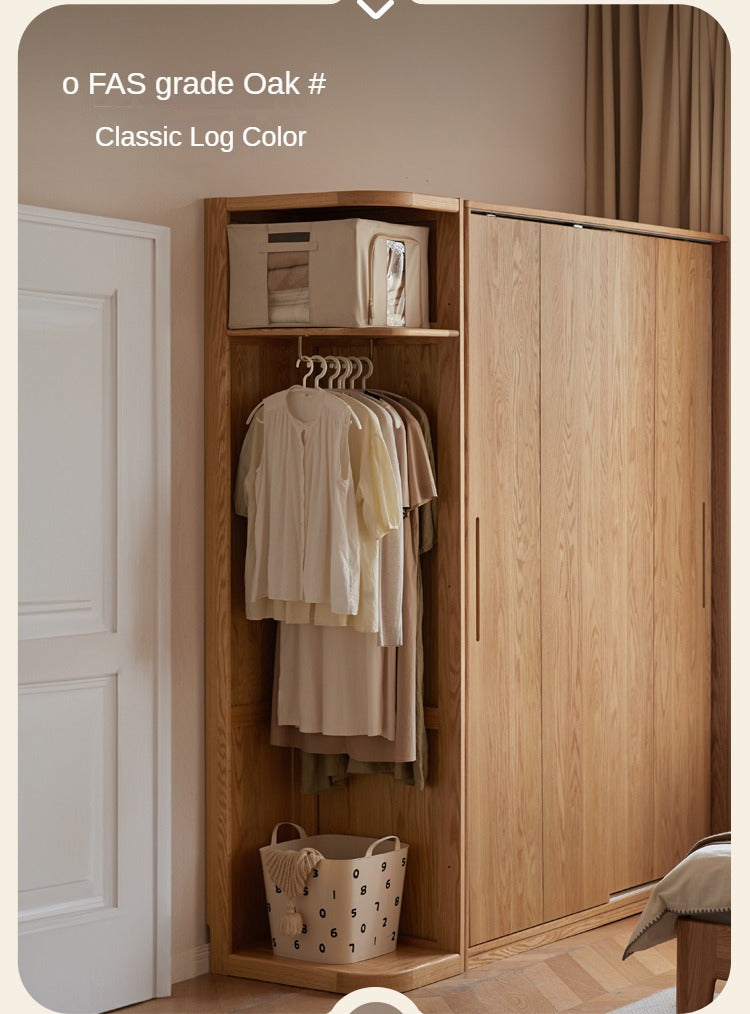 Poplar Solid Wood White Corner Cabinet.