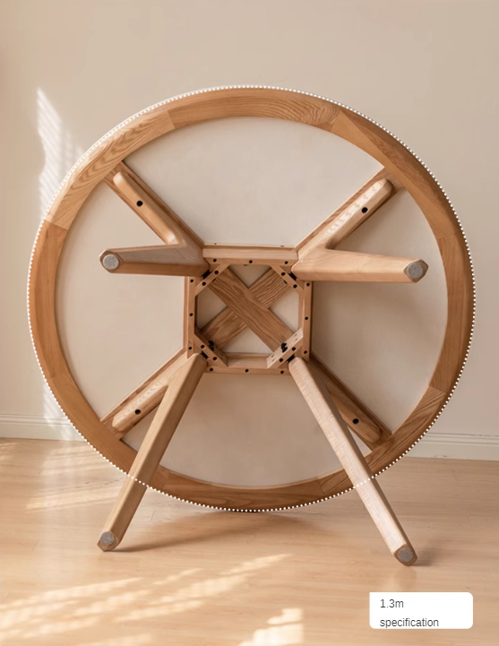 Ash Solid Wood Modern Rock Round Table.