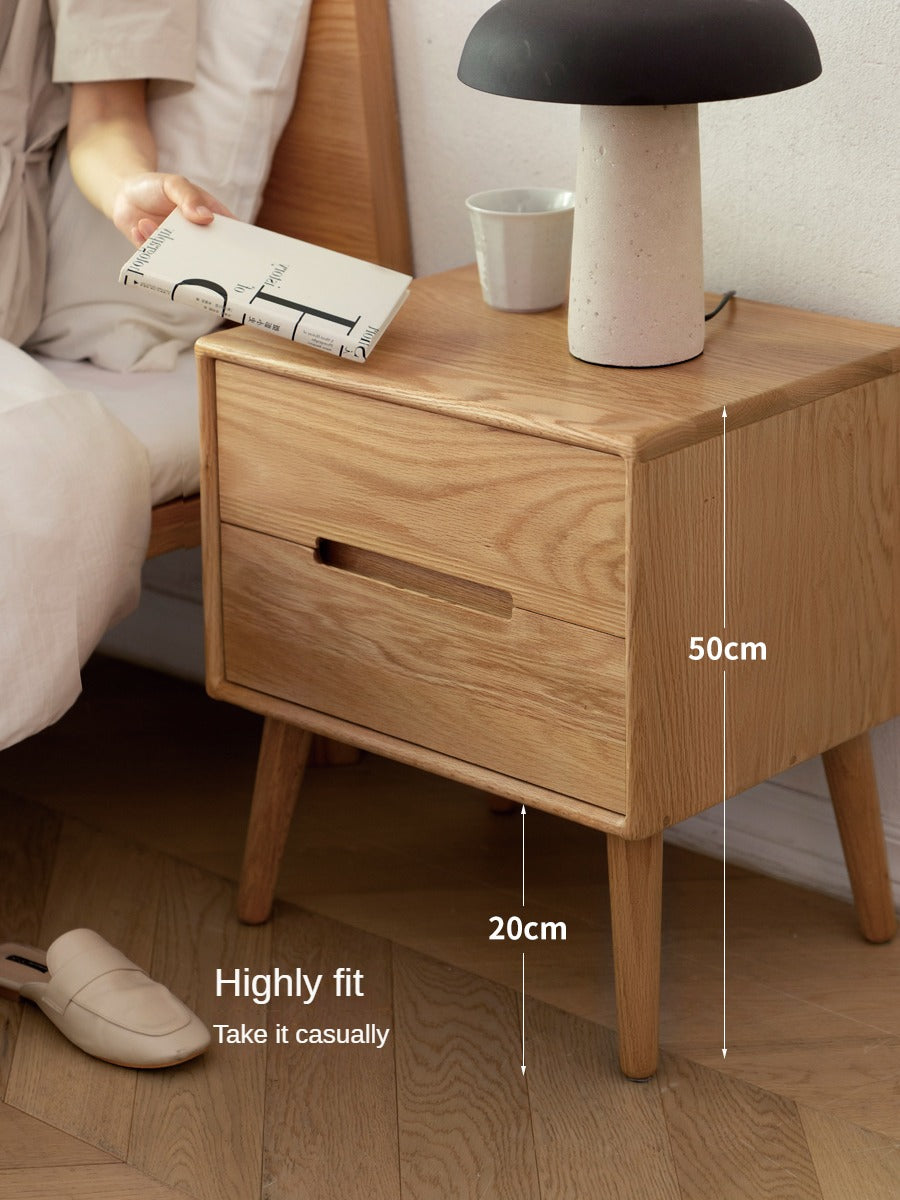 Oak solid wood Nightstand :