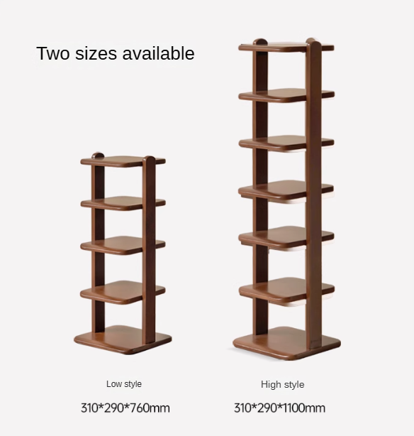Beech Solid Wood, Solid Rubberwood Ultra-Narrow Shoe Cabinet