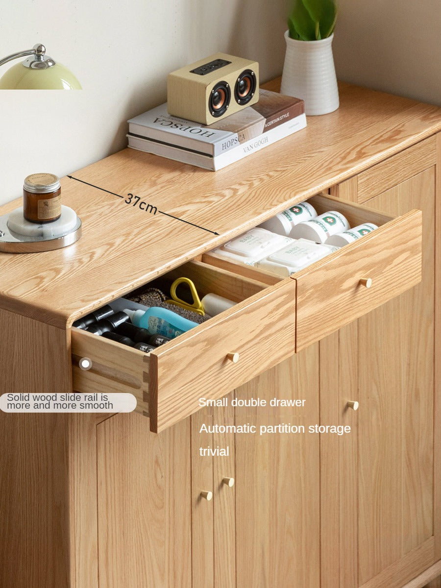 Oak Solid Wood Shoe Cabinet