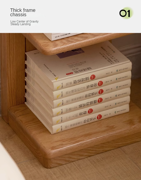 Rubberwood, Oak Solid Wood Multi-layer Storage Rack