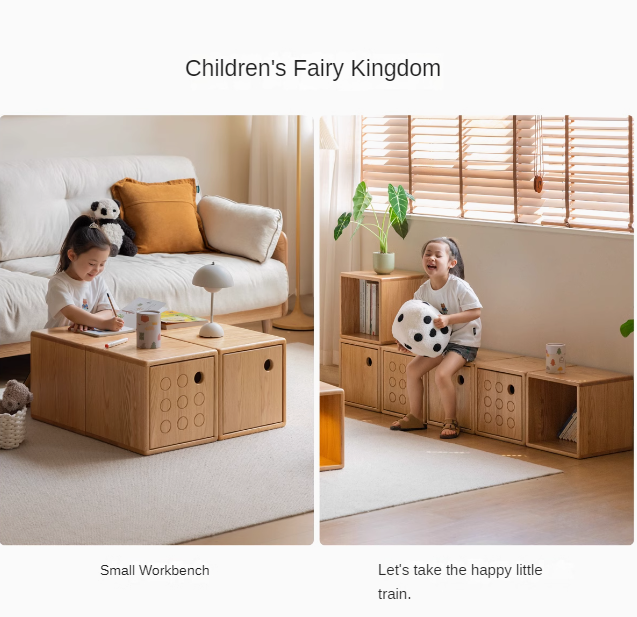 Oak, Cherry Solid Wood Free Combination Bookshelf
