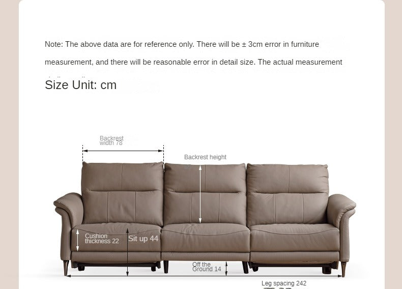 First Layer Leather Multifunctional Electric Telescopic Sofa.