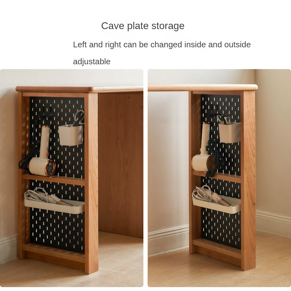 Cherry Solid Wood Retro Dressing Table.