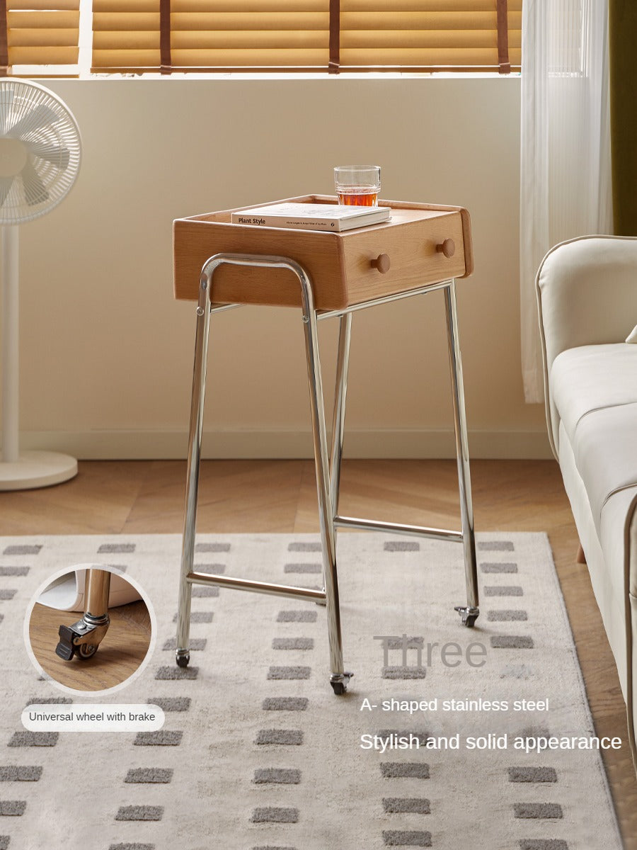 Oak Solid Wooden Edge Cabinet, Cute Robot Shape