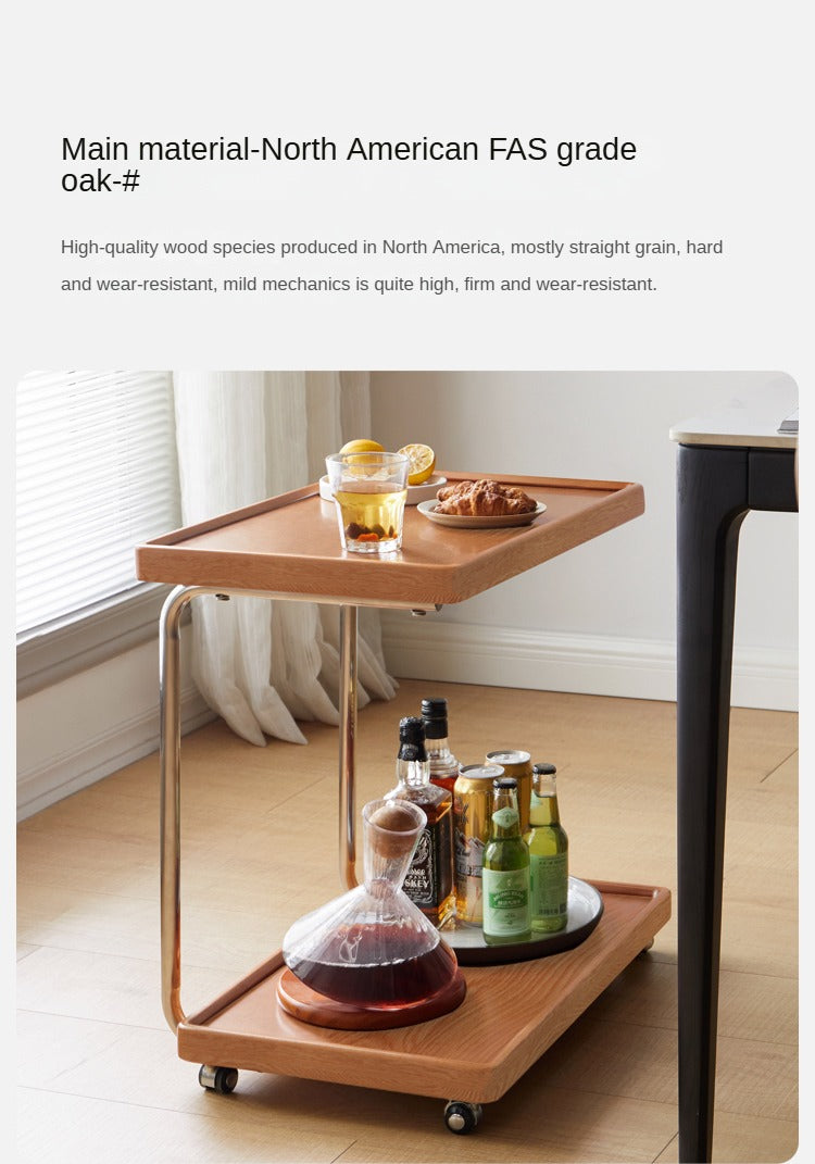 Beech, Ash, Oak, Cherry, Poplar Solid Wood C-type Side Table Modern