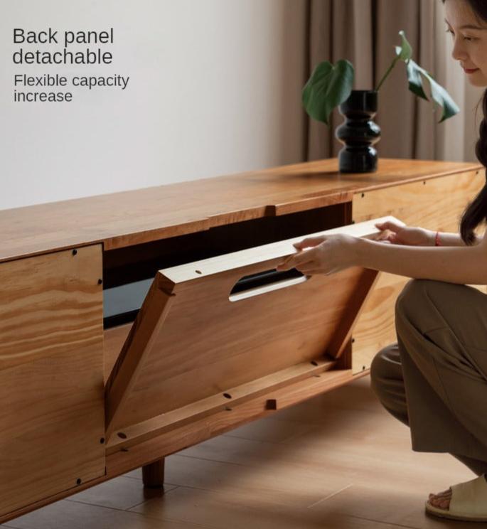 Cherry Solid Wood TV Cabinet.