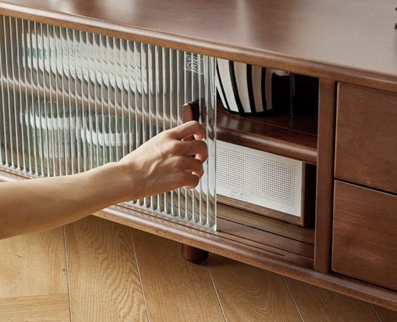 Beech Solid Wood Large TV Cabinet.