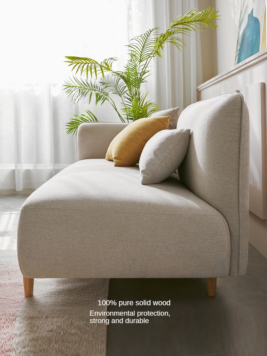 Beech Solid Wood Fabric Modern Casual Sofa