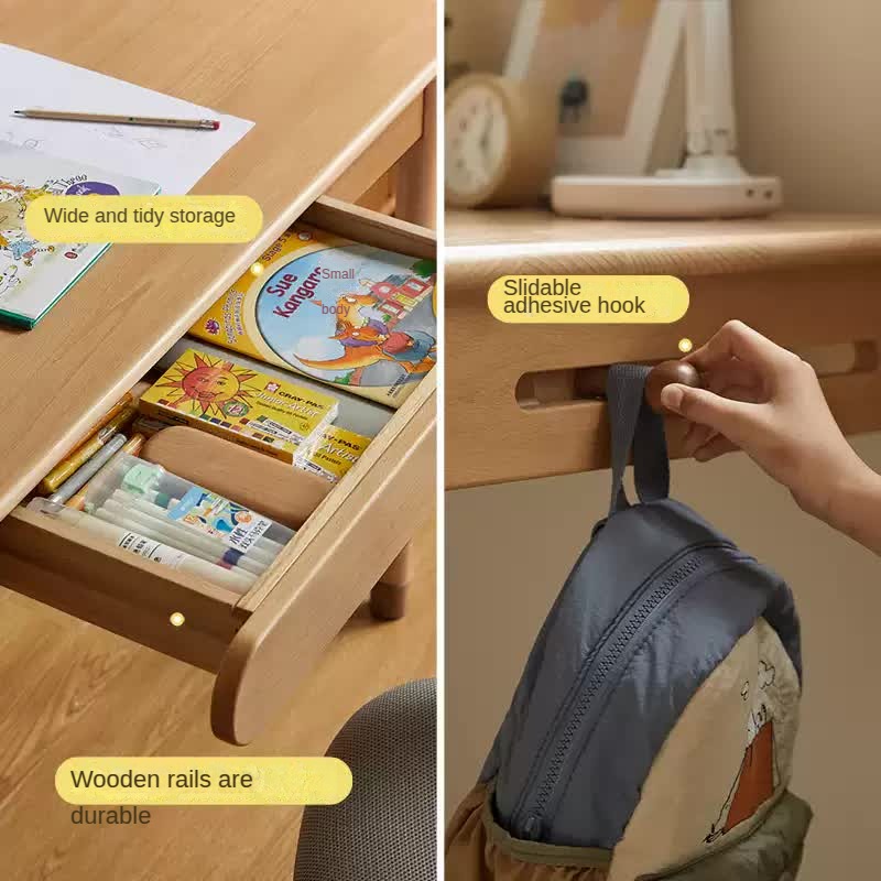 Beech Solid Wood Children's Study Table.