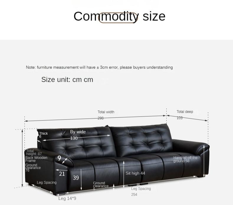 Leather Modern Top Layer Cowhide Leather Sofa,