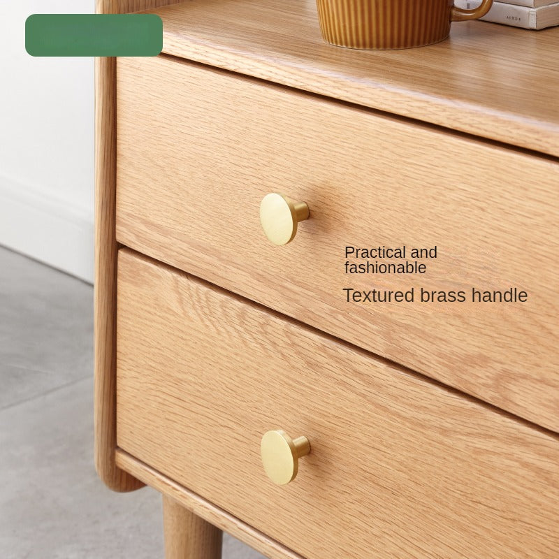 Oak Solid Wood Nightstand.