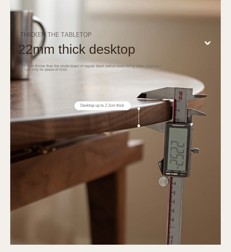 Oak Solid Wood Modern Folding Round Dining Table