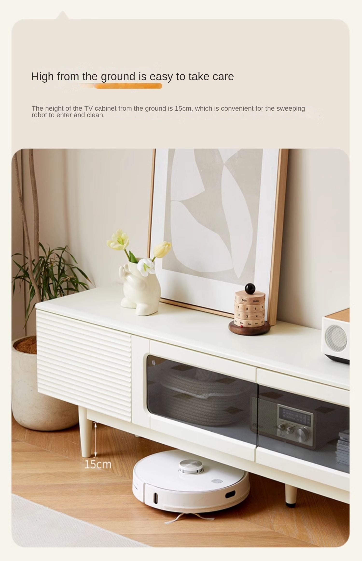 Pine, Cherry Solid Wood TV Cabinet, Rock Board.