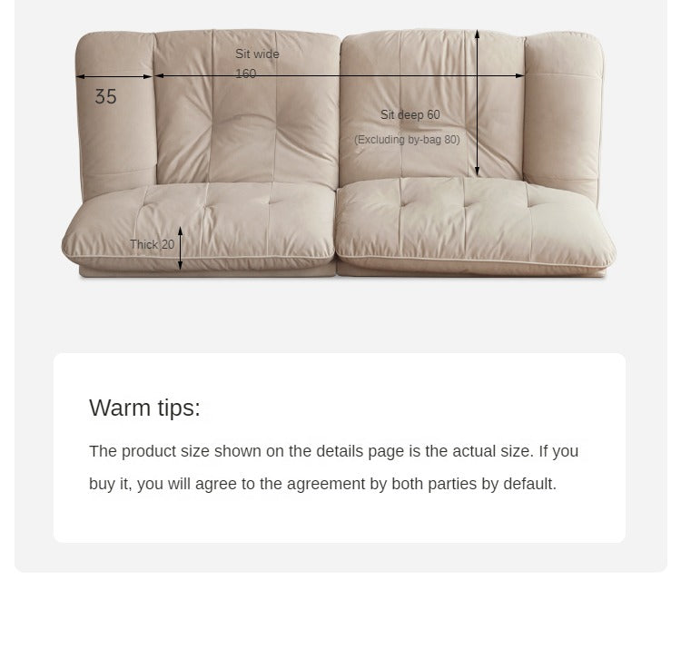 Fabric Sofa Italian Minimalist White Cloud Sofa.