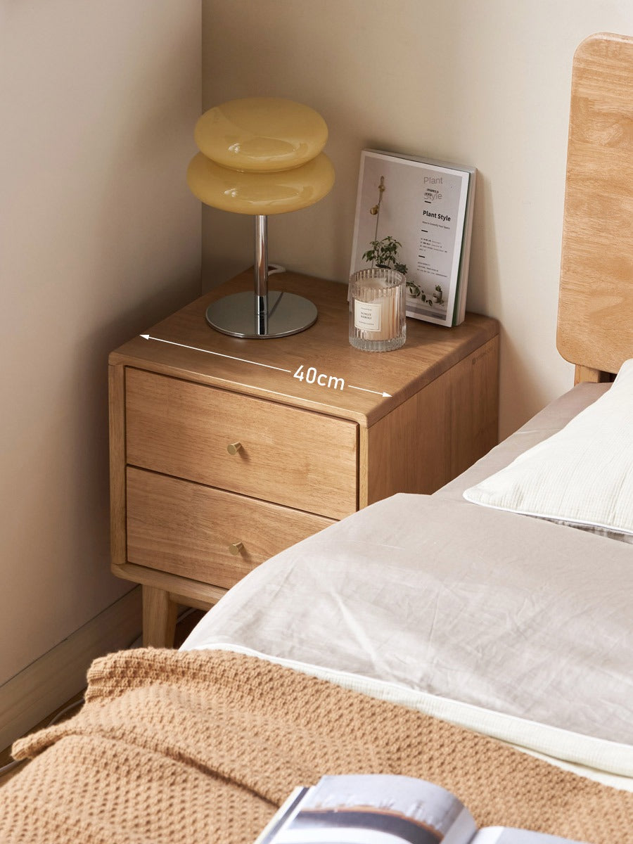 Ash, Oak Solid Wood, Solid RubberWood Nightstand)