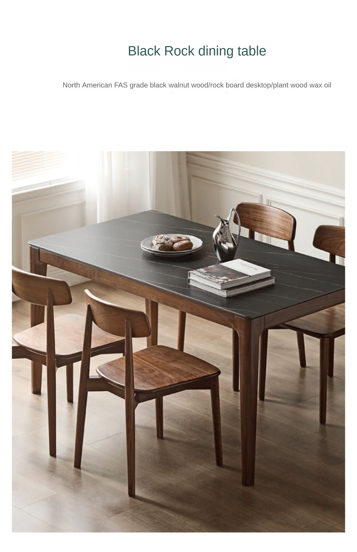 Black Walnut Dining Tables With Slate Top