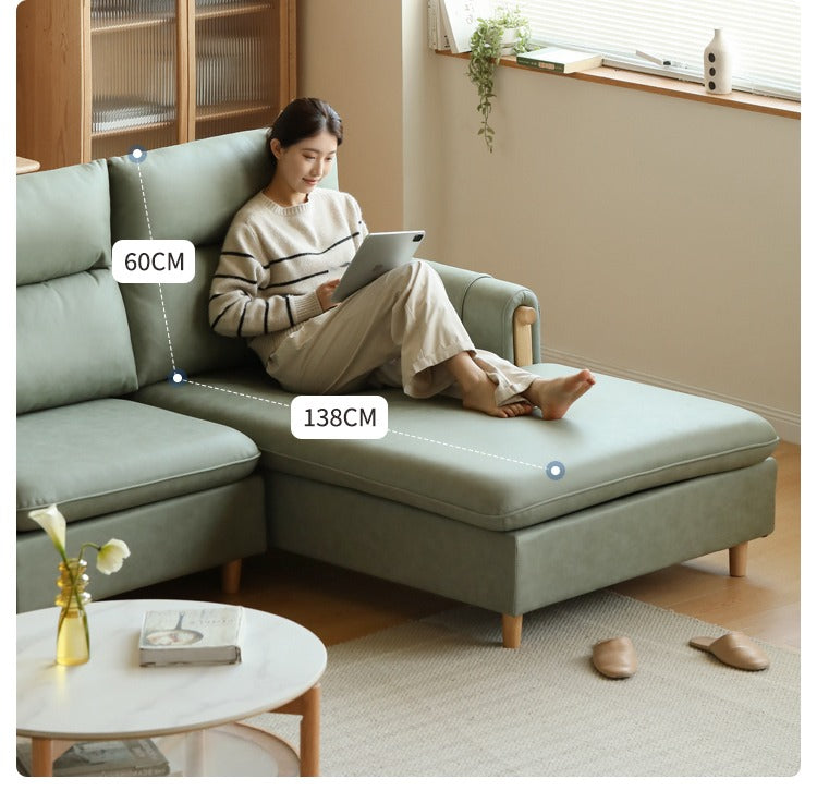 Lux technology green fabriс sofa.