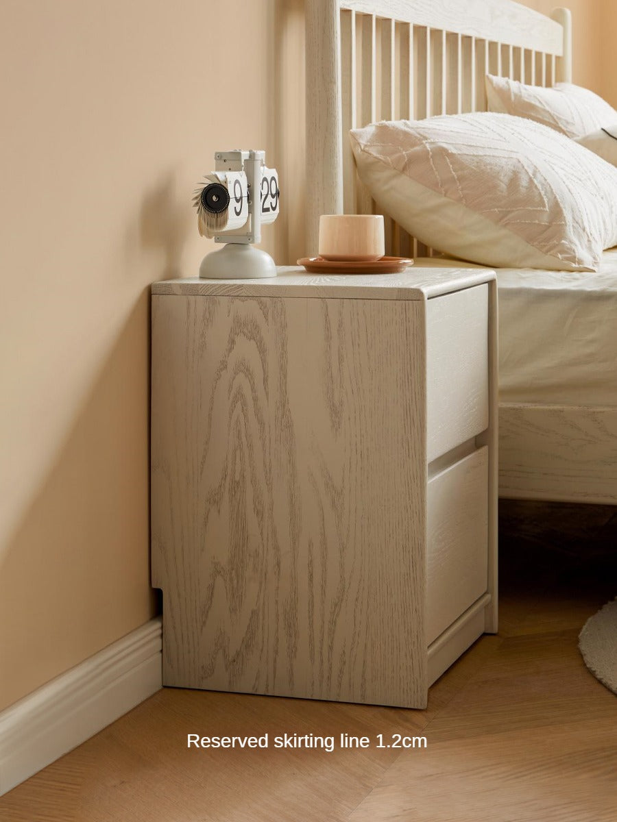 Solid Rubberwood Nightstand.