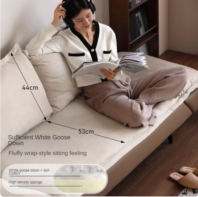 Fabric Straight Sofa Modern Simple,