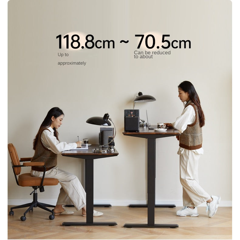 Black Walnut, Oak Solid Wood Electric Elevating Desk