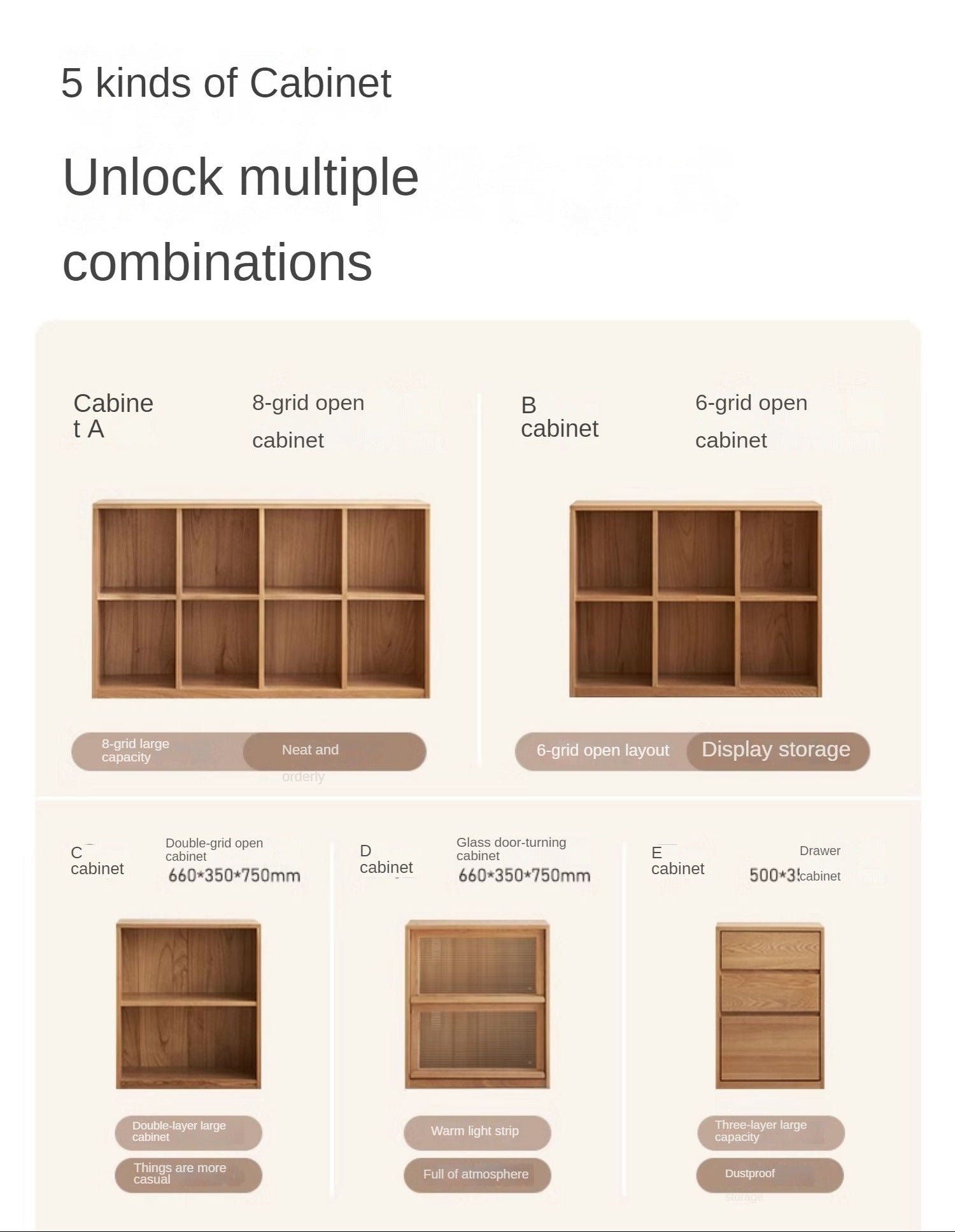 Ash Solid Wood Bookcase Simple Floor Bookshelf