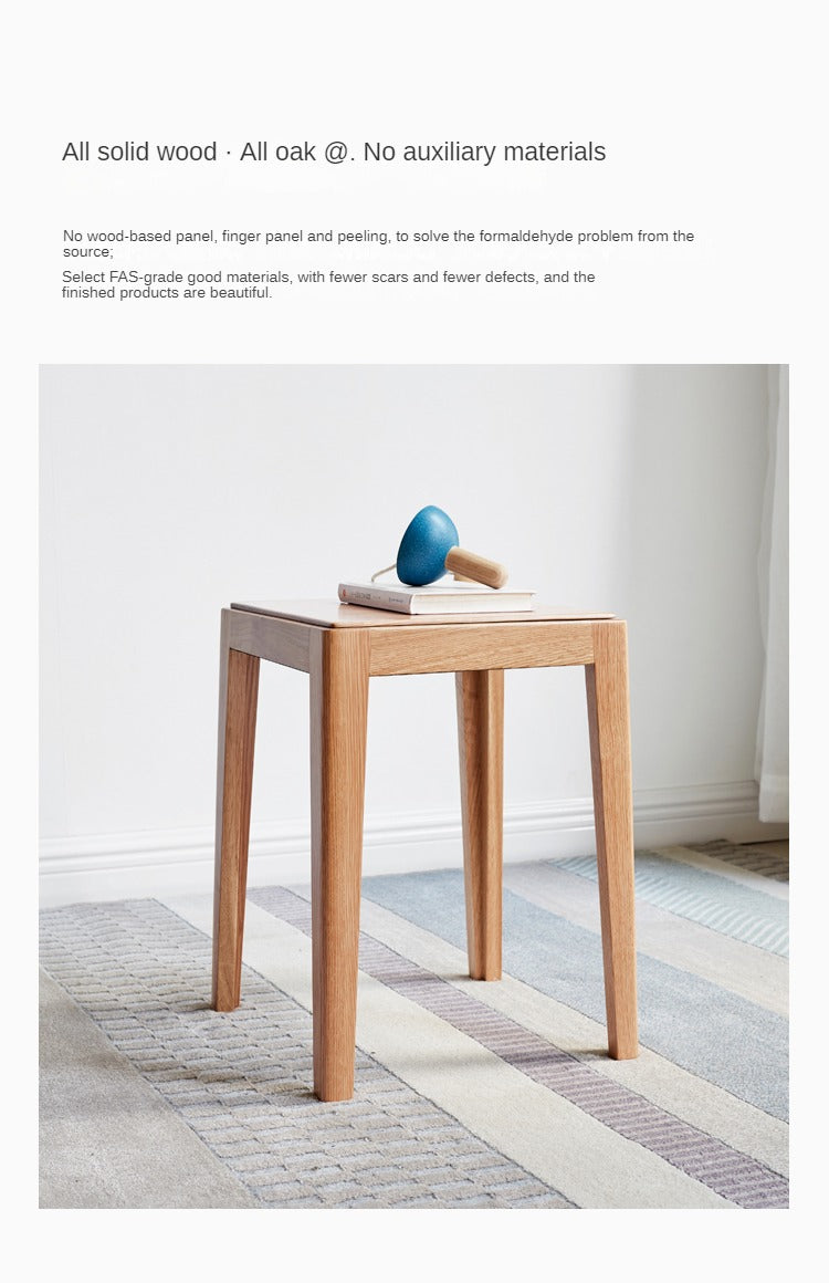 2pcs - Solid Wood Foldable Nordic Square Stool