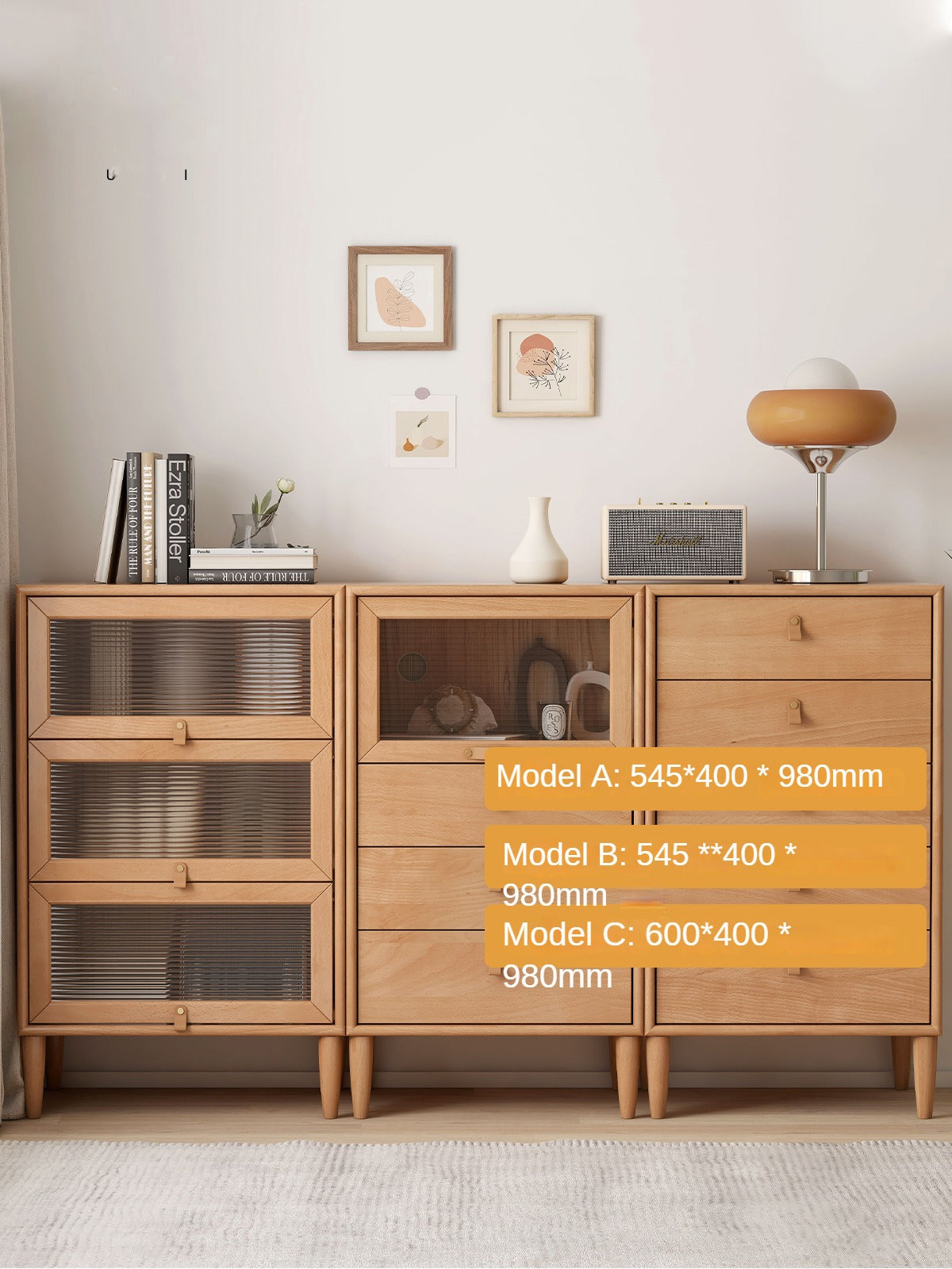 European Beech Chest of Drawers Combination