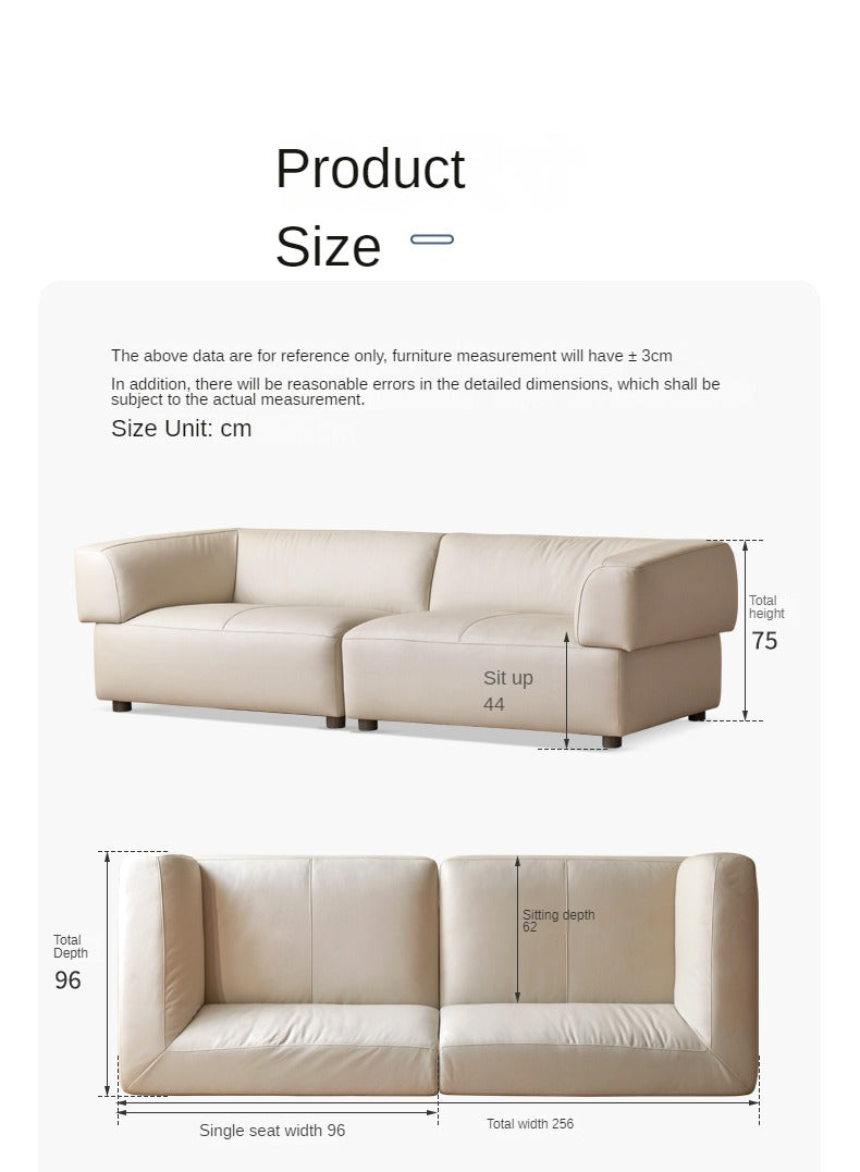 Technology Fabric Sofa Italian Light Luxury Tofu Block Sofa.
