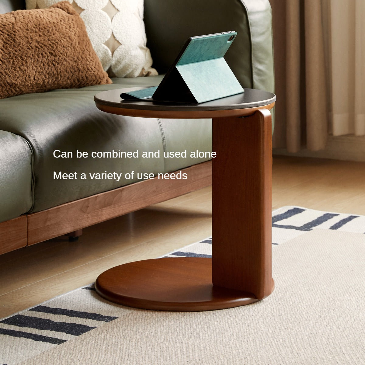 Poplar Solid Wood Rock Board Coffee Table