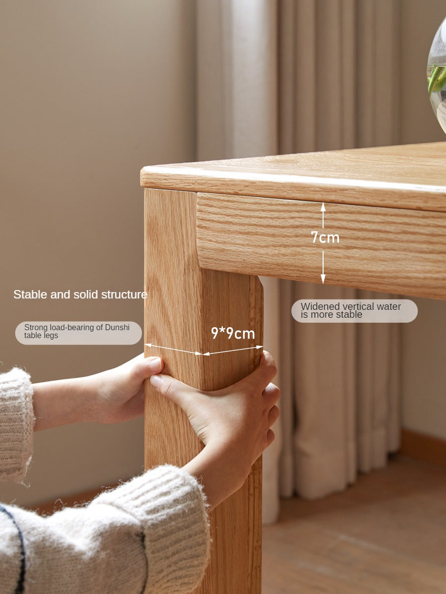 Oak, Red Oak Solid Wood Rectangular Dining Table