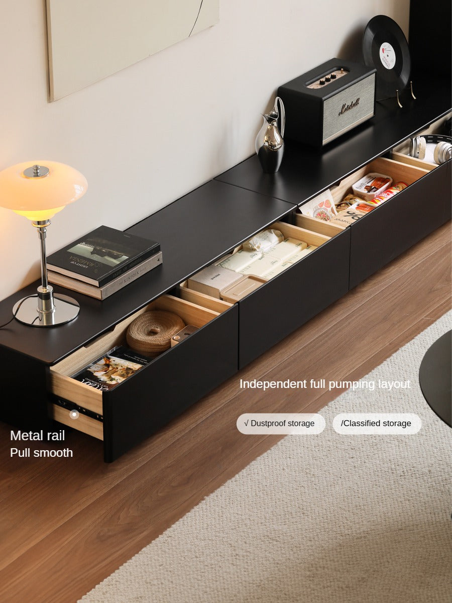 Poplar Solid Wood Floor Storage TV Cabinet.