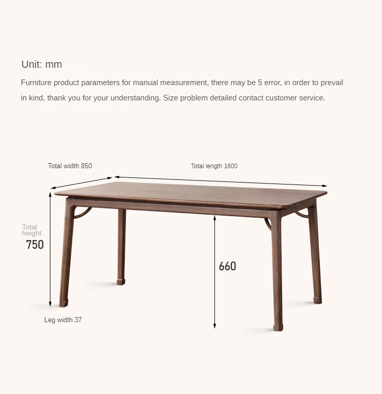 Black Walnut, Ash Solid Wood North American Dining Table