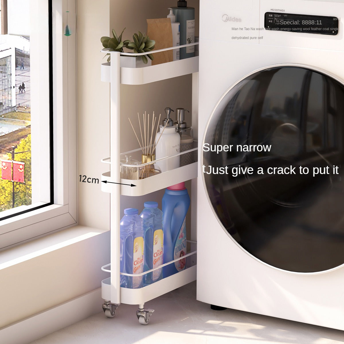 Mini Cart, Modern and Minimalist Kitchen Storage Rack