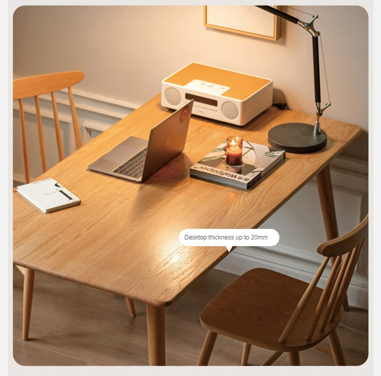 Oak solid wood dining table"