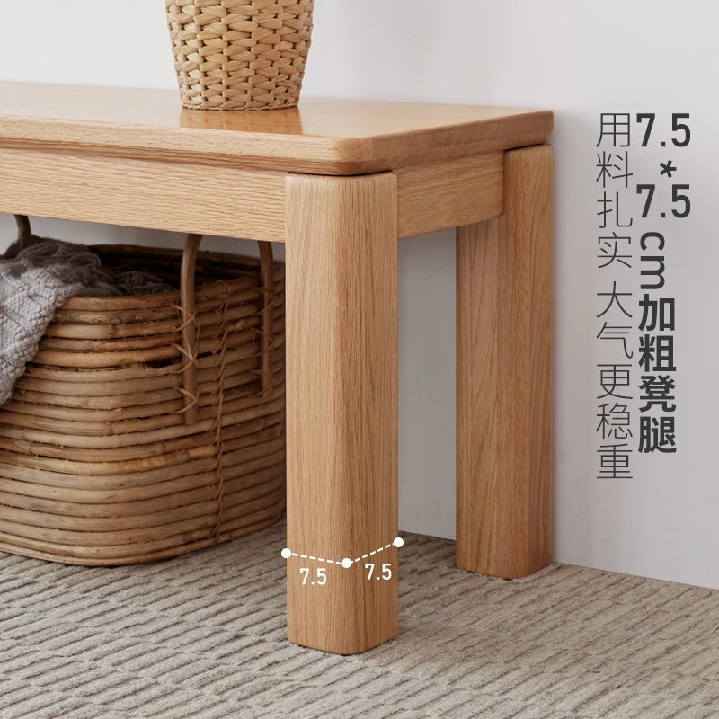 Oak Solid Wood Long Nordic Modern Bench