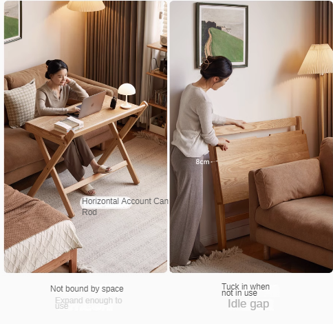 Oak solid wood modern folding table.