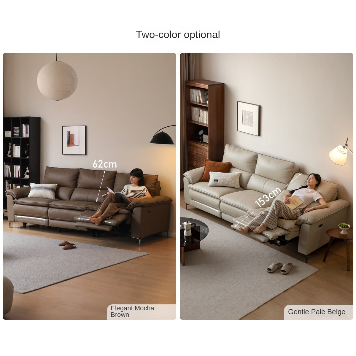 Leather Electric Dual-purpose Cowhide Sofa.