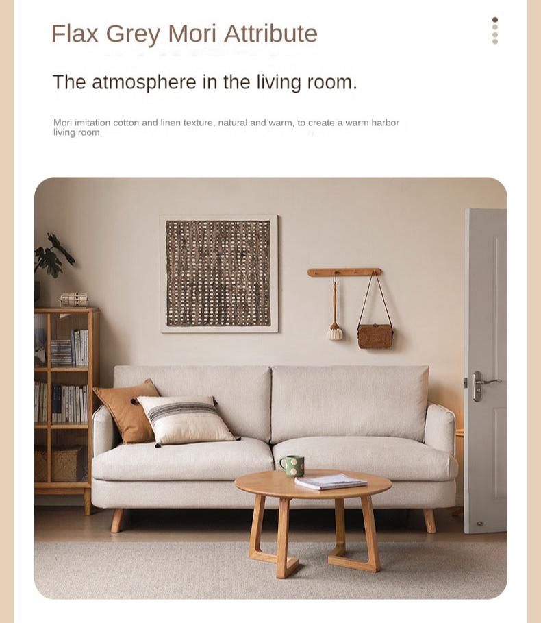 Fabric Sofa Modern Three-seat Straight Sofa.