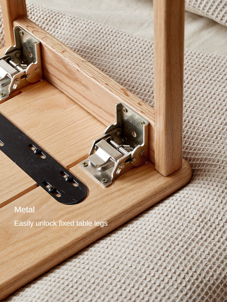 Oak Solid Wood Bay Window Folding Table