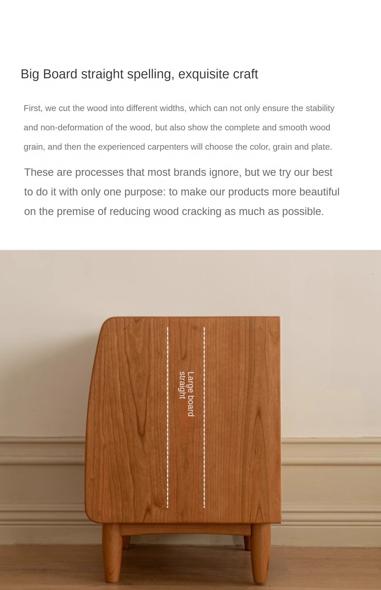 Cherry Solid Wood Nightstand.